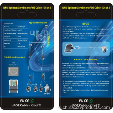 1 CAT5E / 6 Cable para 2 cámaras IP (PT102A, B)